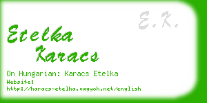 etelka karacs business card